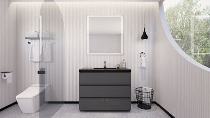 Stanley 42" Freestanding Bathroom Vanity with Reinforced Acrylic Integrated Sink Top