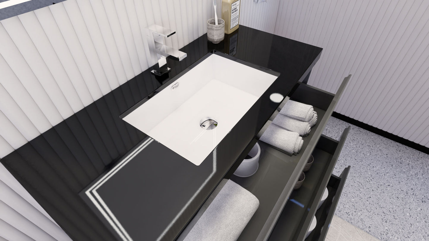 Stanley 42" Freestanding Bathroom Vanity with Reinforced Acrylic Integrated Sink Top