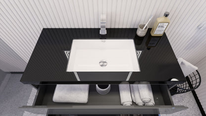 Stanley 42" Freestanding Bathroom Vanity with Reinforced Acrylic Integrated Sink Top