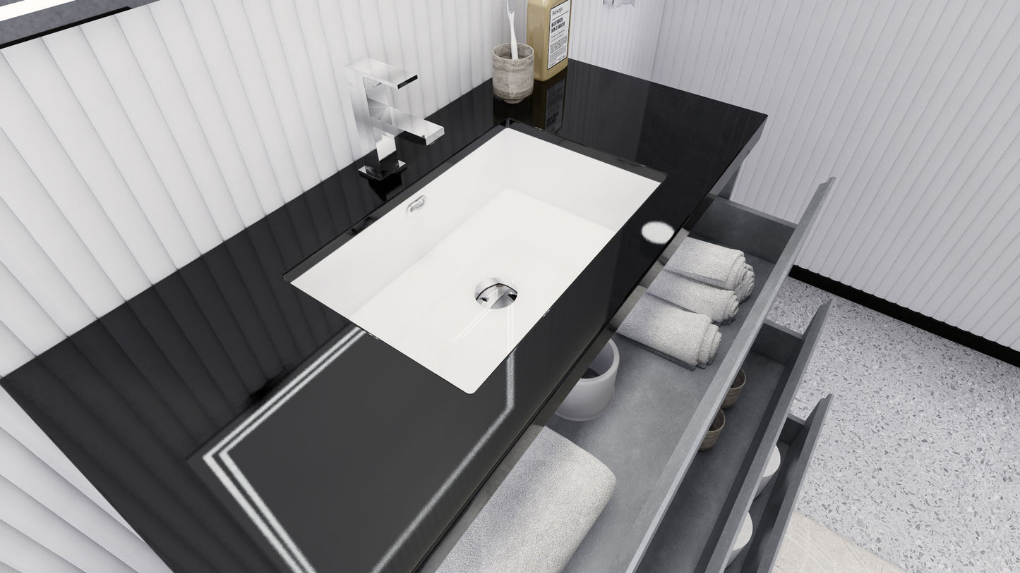 Stanley 42" Freestanding Bathroom Vanity with Reinforced Acrylic Integrated Sink Top
