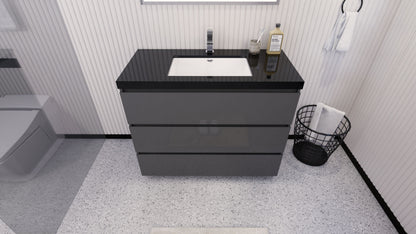 Stanley 42" Freestanding Bathroom Vanity with Reinforced Acrylic Integrated Sink Top