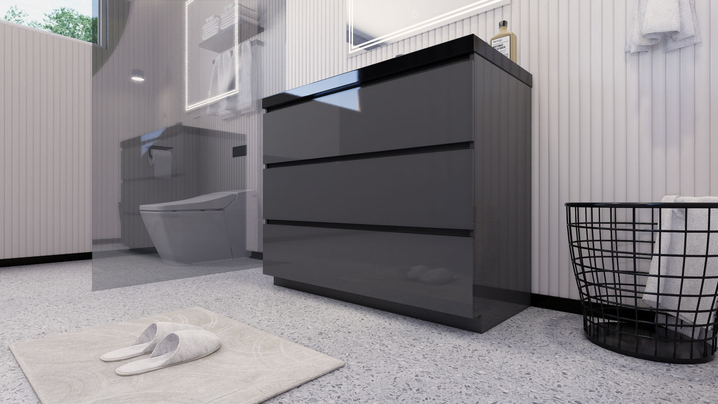 Stanley 42" Freestanding Bathroom Vanity with Reinforced Acrylic Integrated Sink Top