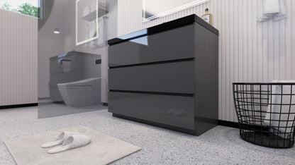Stanley 42" Freestanding Bathroom Vanity with Reinforced Acrylic Integrated Sink Top