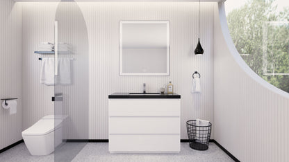 Stanley 42" Freestanding Bathroom Vanity with Reinforced Acrylic Integrated Sink Top