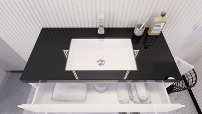 Stanley 42" Freestanding Bathroom Vanity with Reinforced Acrylic Integrated Sink Top