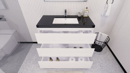 Stanley 42" Freestanding Bathroom Vanity with Reinforced Acrylic Integrated Sink Top