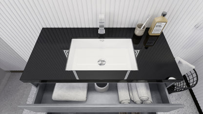 Stanley 42" Freestanding Bathroom Vanity with Reinforced Acrylic Integrated Sink Top
