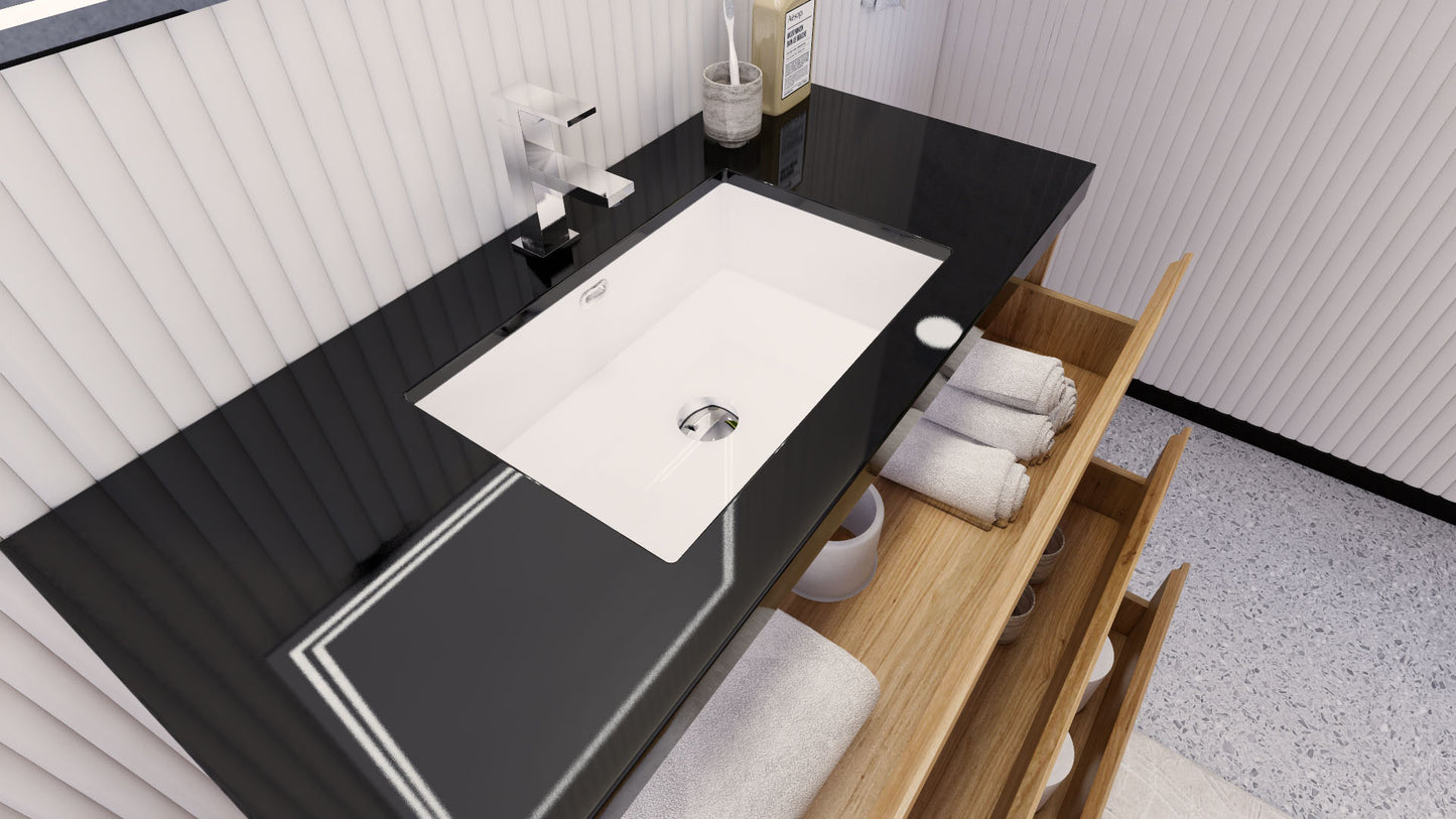 Stanley 42" Freestanding Bathroom Vanity with Reinforced Acrylic Integrated Sink Top
