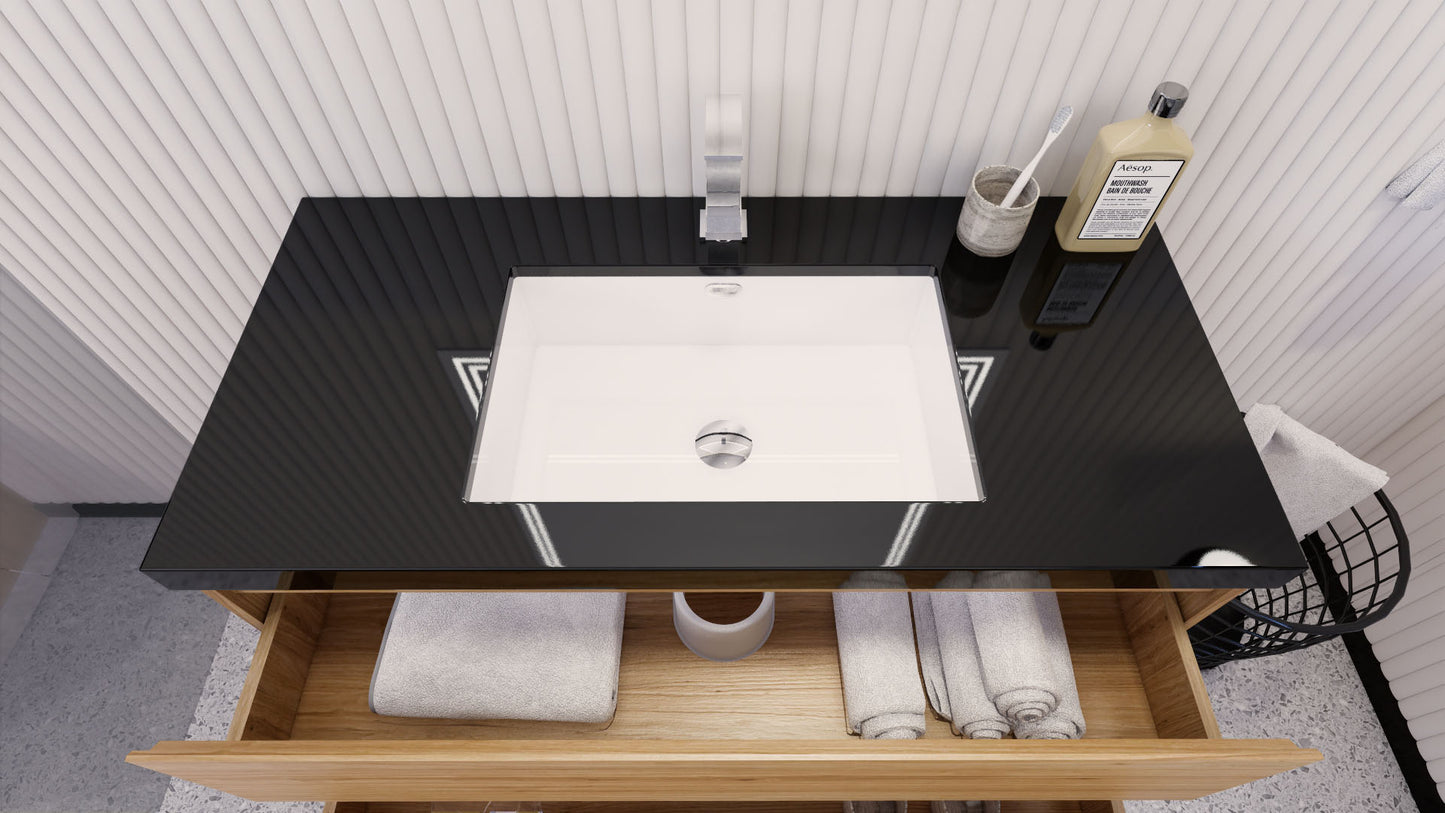 Stanley 42" Freestanding Bathroom Vanity with Reinforced Acrylic Integrated Sink Top