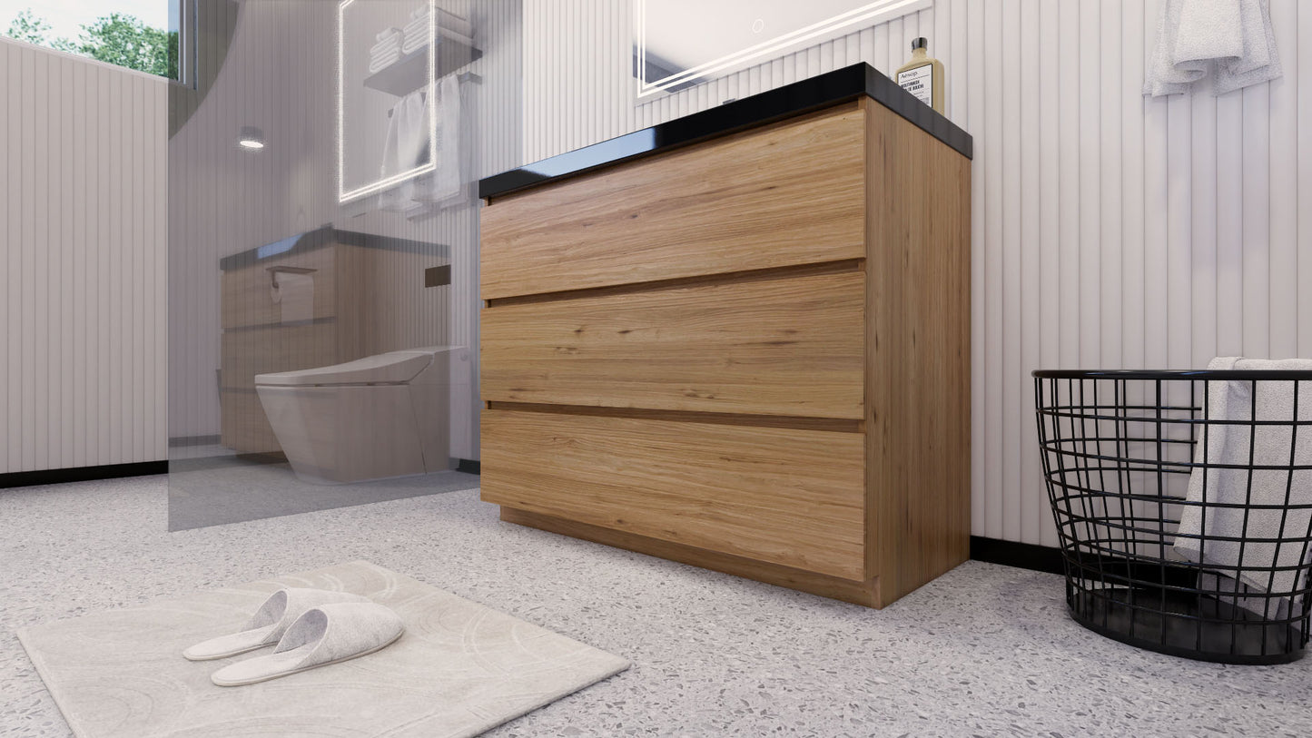 Stanley 42" Freestanding Bathroom Vanity with Reinforced Acrylic Integrated Sink Top
