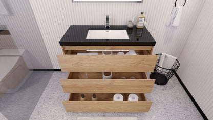 Stanley 42" Freestanding Bathroom Vanity with Reinforced Acrylic Integrated Sink Top