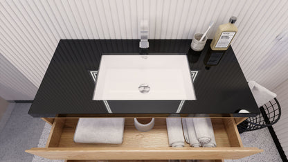 Stanley 42" Freestanding Bathroom Vanity with Reinforced Acrylic Integrated Sink Top