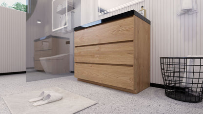 Stanley 42" Freestanding Bathroom Vanity with Reinforced Acrylic Integrated Sink Top