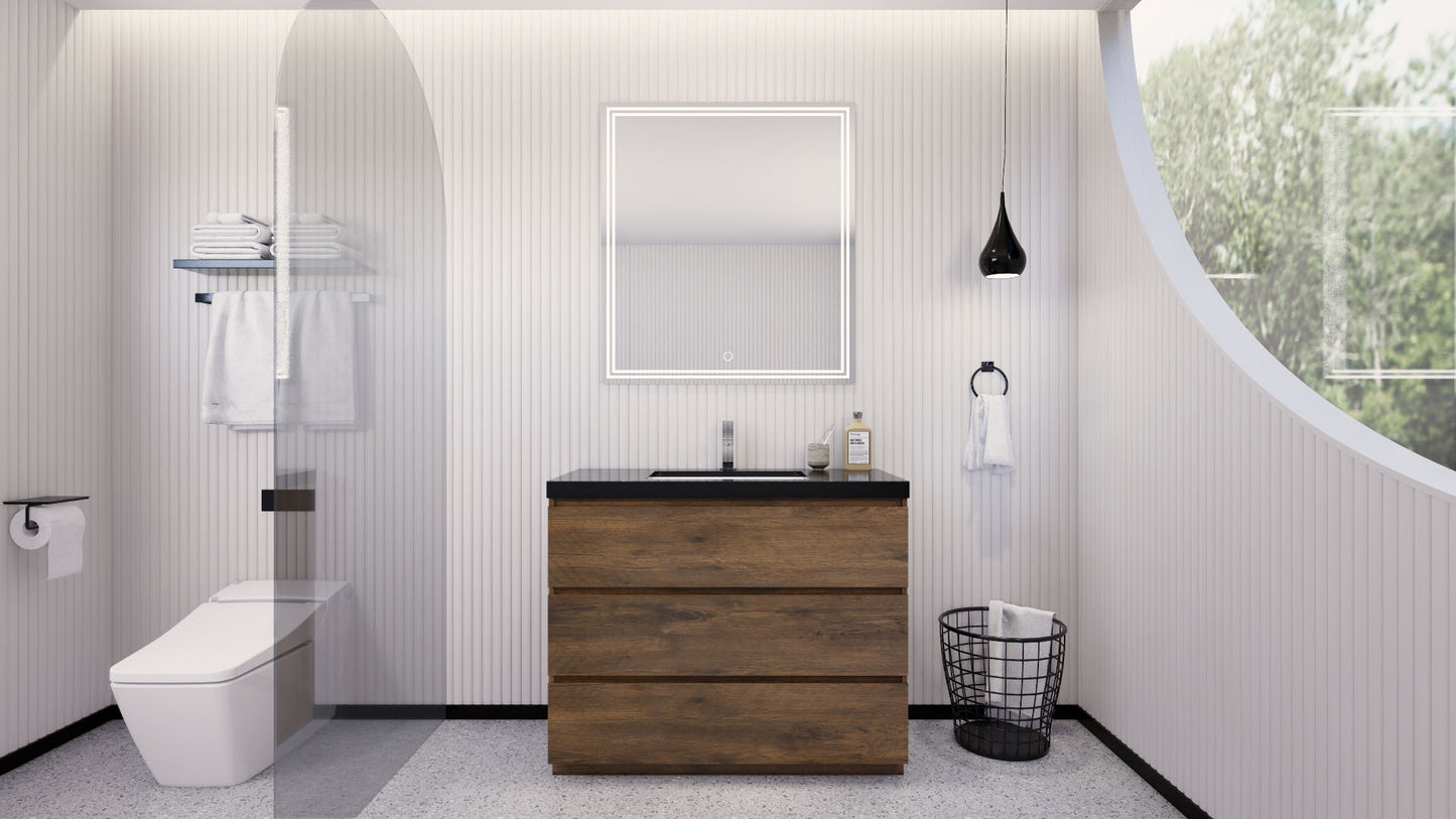 Stanley 42" Freestanding Bathroom Vanity with Reinforced Acrylic Integrated Sink Top