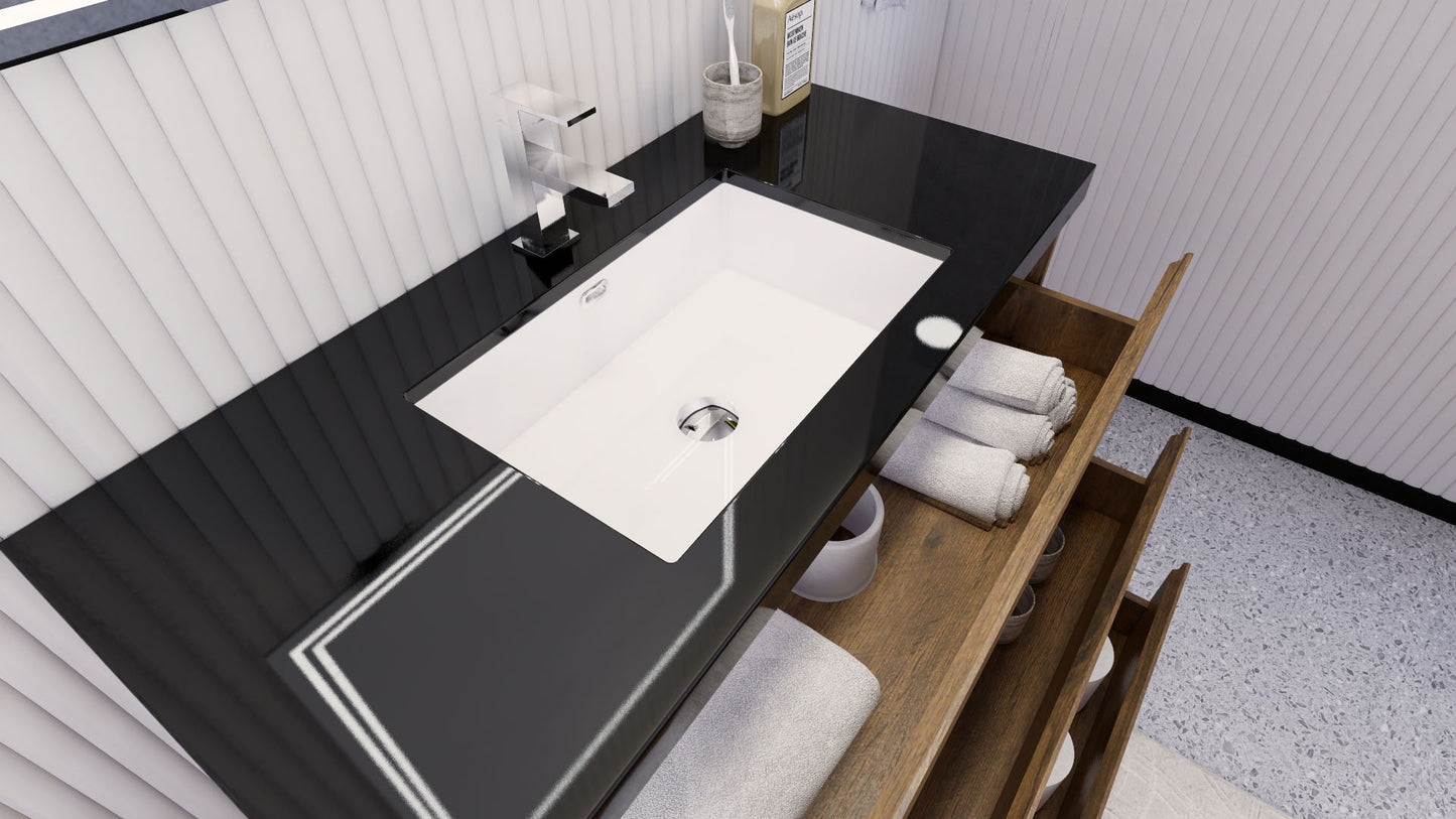 Stanley 42" Freestanding Bathroom Vanity with Reinforced Acrylic Integrated Sink Top