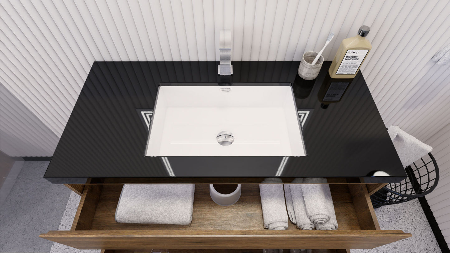 Stanley 42" Freestanding Bathroom Vanity with Reinforced Acrylic Integrated Sink Top