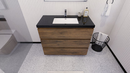 Stanley 42" Freestanding Bathroom Vanity with Reinforced Acrylic Integrated Sink Top