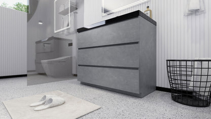 Stanley 42" Freestanding Bathroom Vanity with Reinforced Acrylic Integrated Sink Top