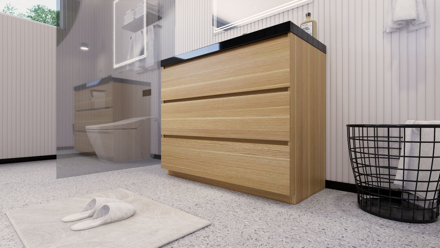 Stanley 42" Freestanding Bathroom Vanity with Reinforced Acrylic Integrated Sink Top