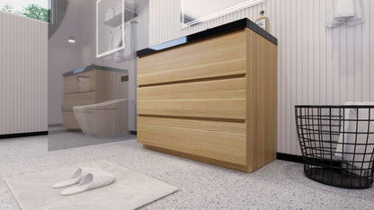 Stanley 42" Freestanding Bathroom Vanity with Reinforced Acrylic Integrated Sink Top
