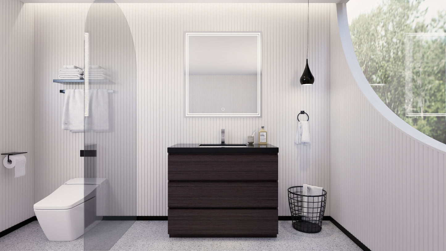Stanley 42" Freestanding Bathroom Vanity with Reinforced Acrylic Integrated Sink Top