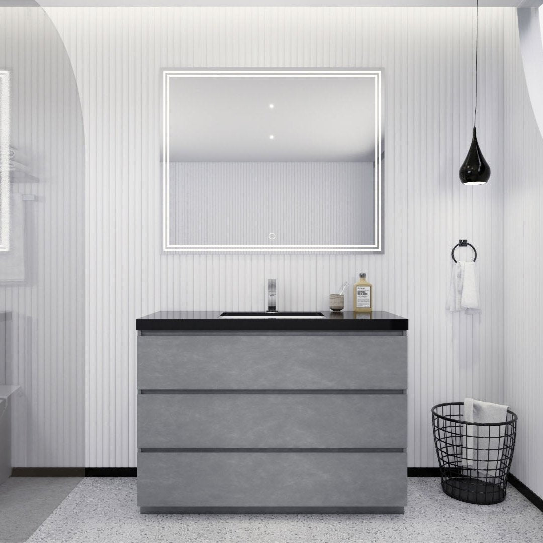 Stanley 48" Freestanding Bathroom Vanity with Reinforced Acrylic Integrated Sink Top