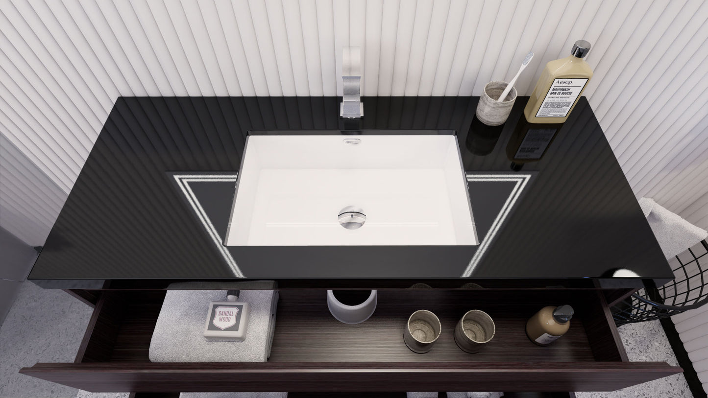 Stanley 48" Freestanding Bathroom Vanity with Reinforced Acrylic Integrated Sink Top