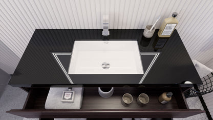 Stanley 48" Freestanding Bathroom Vanity with Reinforced Acrylic Integrated Sink Top