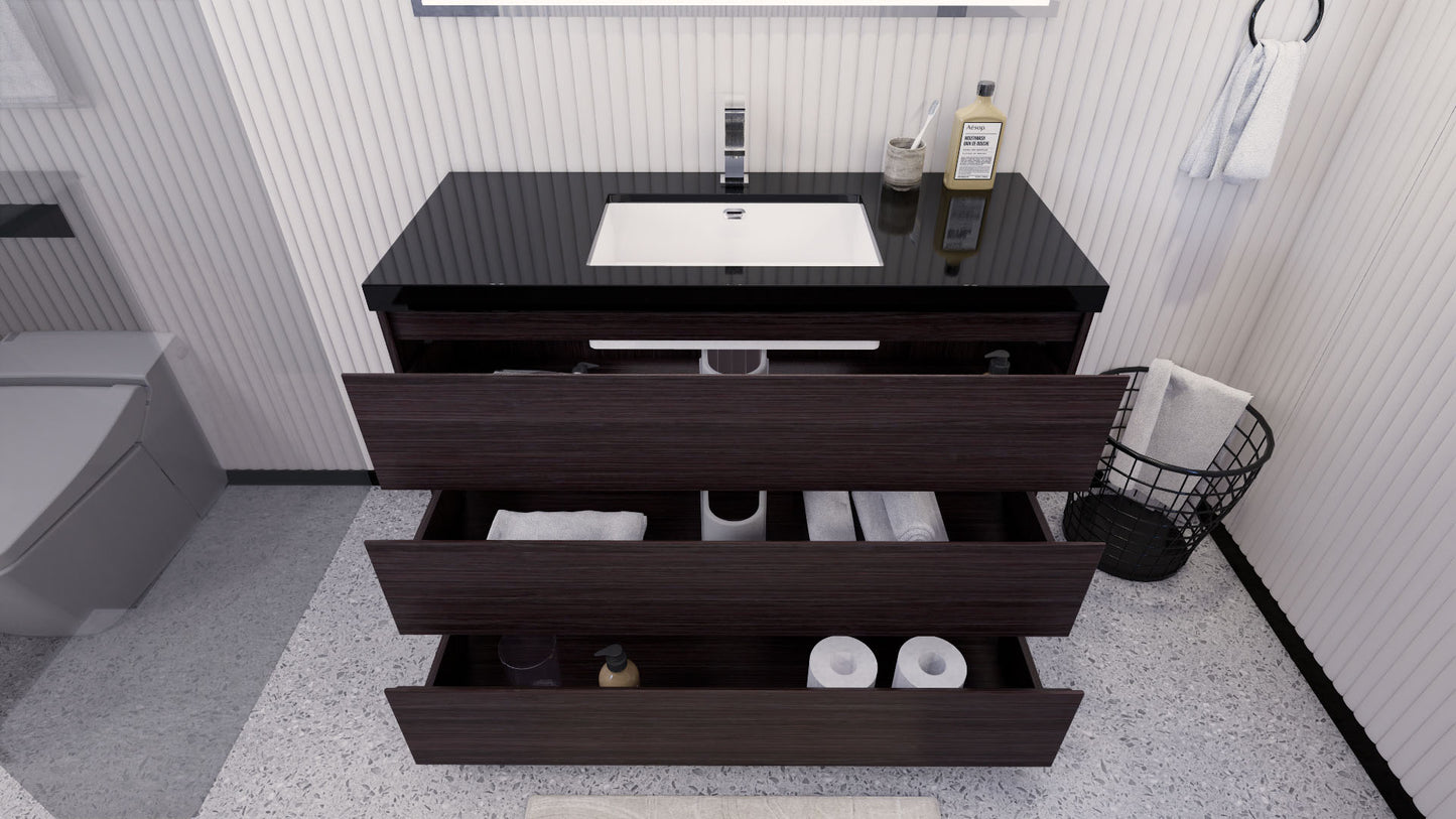 Stanley 48" Freestanding Bathroom Vanity with Reinforced Acrylic Integrated Sink Top