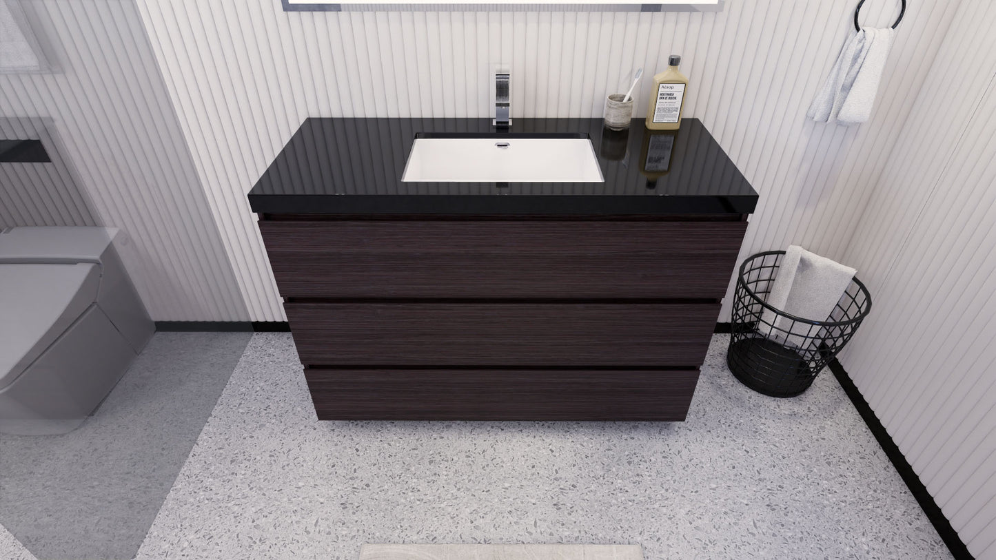 Stanley 48" Freestanding Bathroom Vanity with Reinforced Acrylic Integrated Sink Top