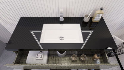 Stanley 48" Freestanding Bathroom Vanity with Reinforced Acrylic Integrated Sink Top