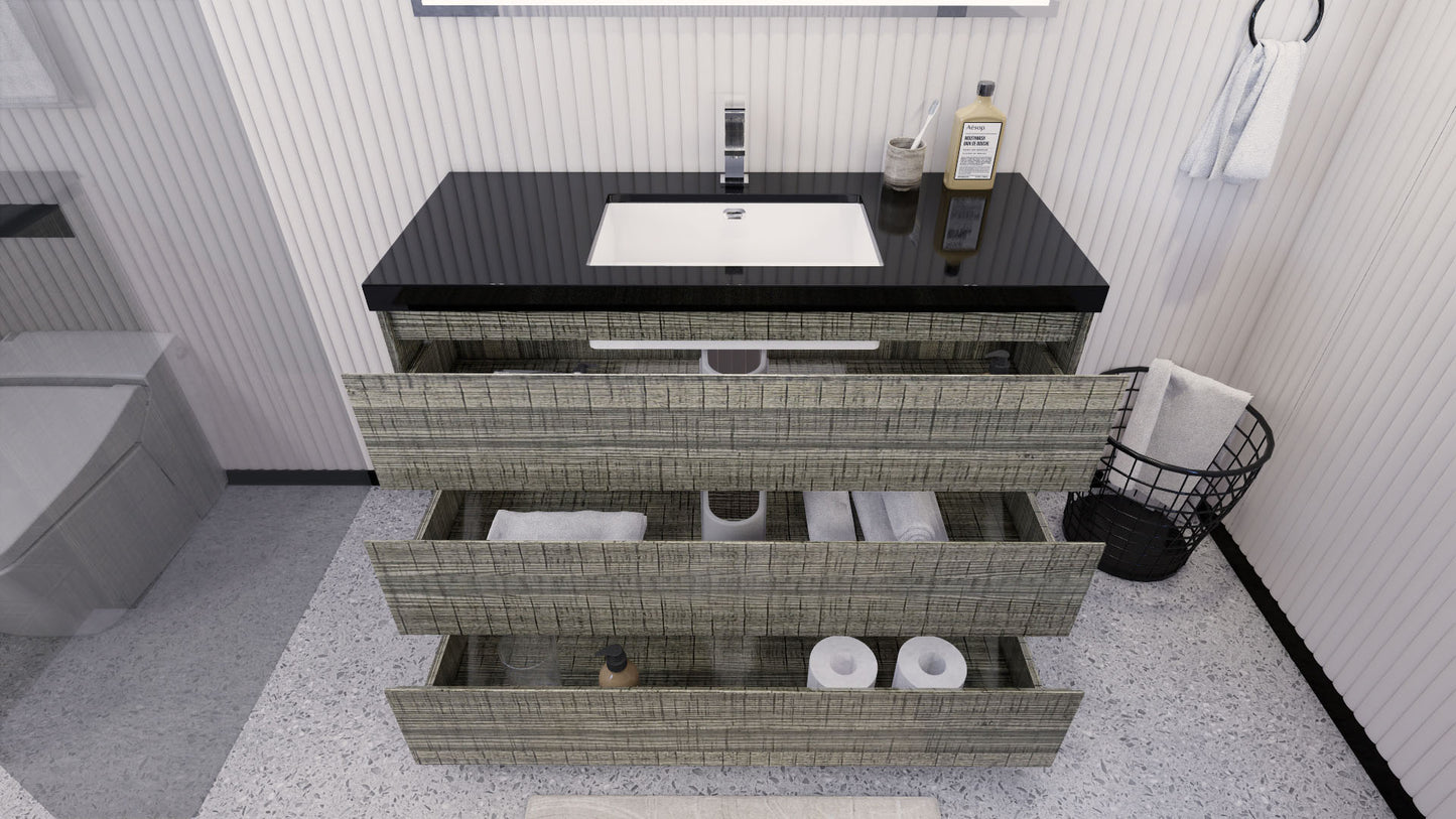 Stanley 48" Freestanding Bathroom Vanity with Reinforced Acrylic Integrated Sink Top