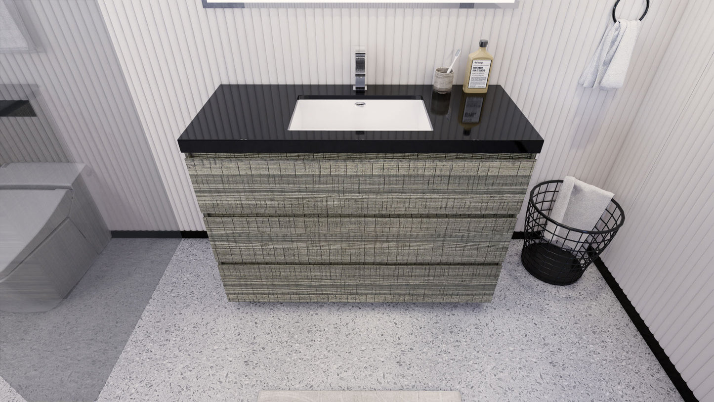 Stanley 48" Freestanding Bathroom Vanity with Reinforced Acrylic Integrated Sink Top