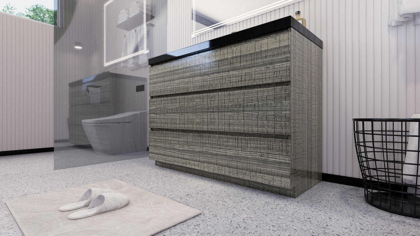 Stanley 48" Freestanding Bathroom Vanity with Reinforced Acrylic Integrated Sink Top