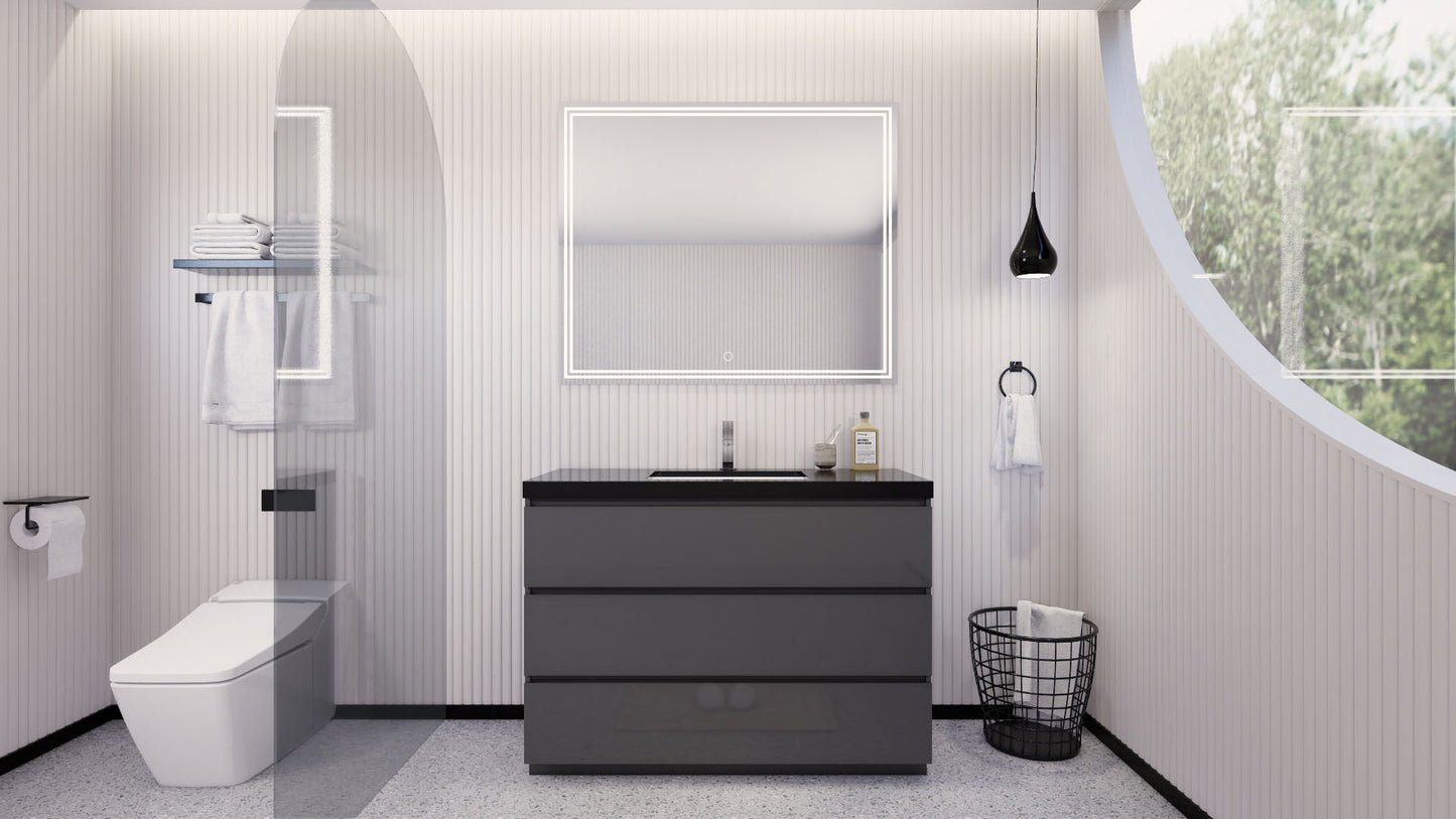 Stanley 48" Freestanding Bathroom Vanity with Reinforced Acrylic Integrated Sink Top