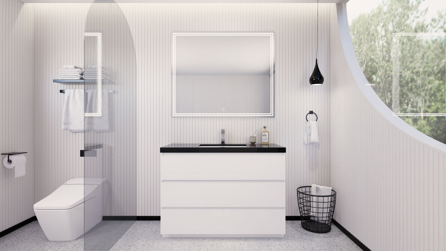 Stanley 48" Freestanding Bathroom Vanity with Reinforced Acrylic Integrated Sink Top