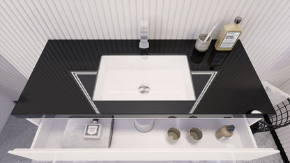 Stanley 48" Freestanding Bathroom Vanity with Reinforced Acrylic Integrated Sink Top