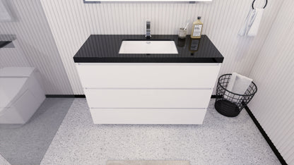 Stanley 48" Freestanding Bathroom Vanity with Reinforced Acrylic Integrated Sink Top