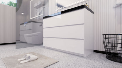 Stanley 48" Freestanding Bathroom Vanity with Reinforced Acrylic Integrated Sink Top