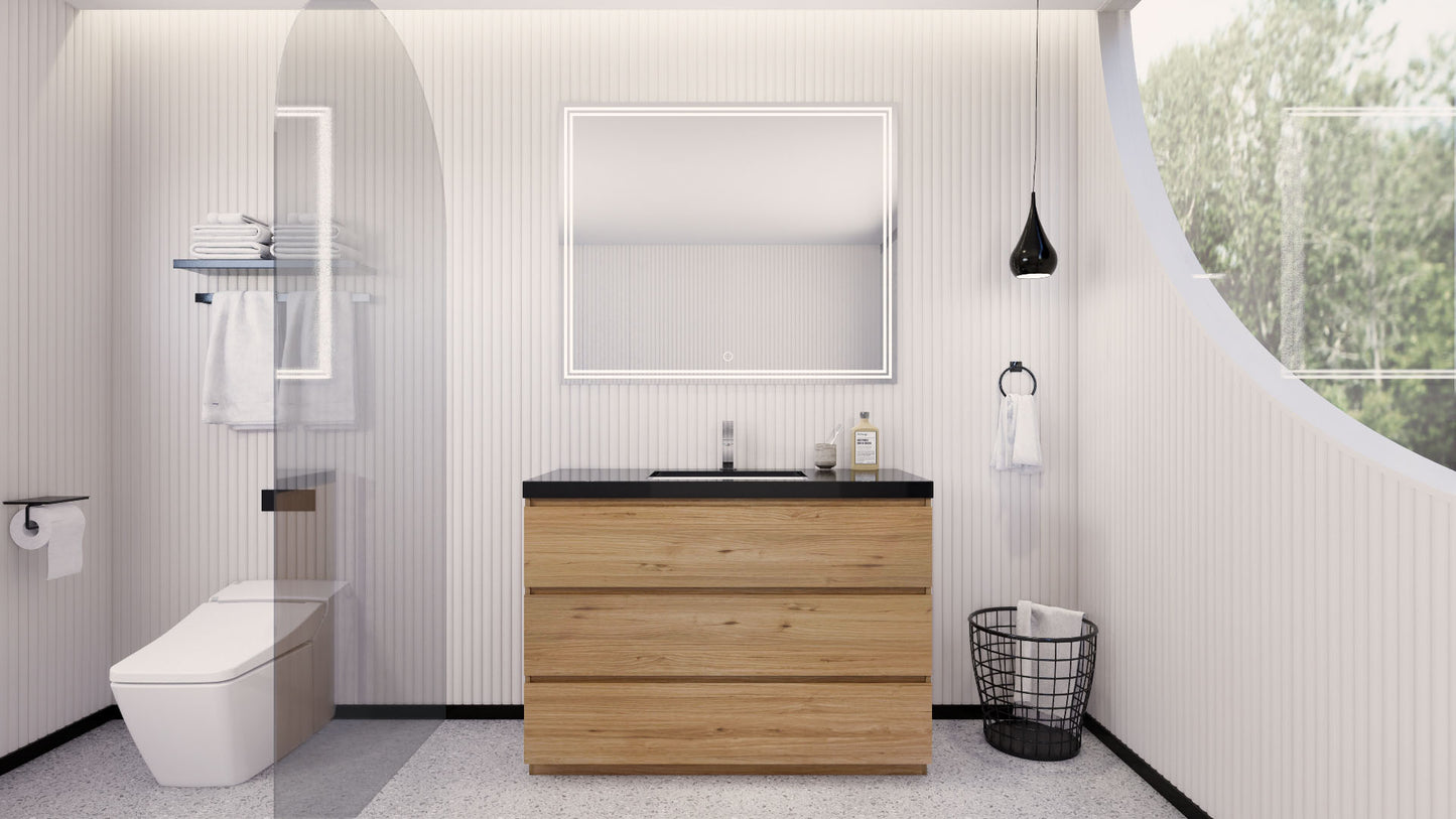 Stanley 48" Freestanding Bathroom Vanity with Reinforced Acrylic Integrated Sink Top