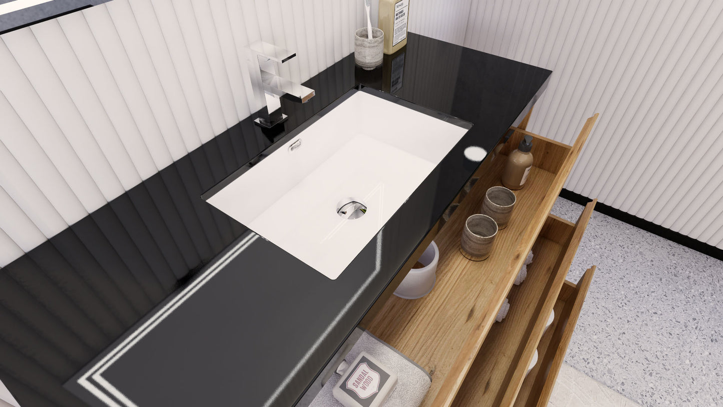 Stanley 48" Freestanding Bathroom Vanity with Reinforced Acrylic Integrated Sink Top