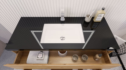 Stanley 48" Freestanding Bathroom Vanity with Reinforced Acrylic Integrated Sink Top