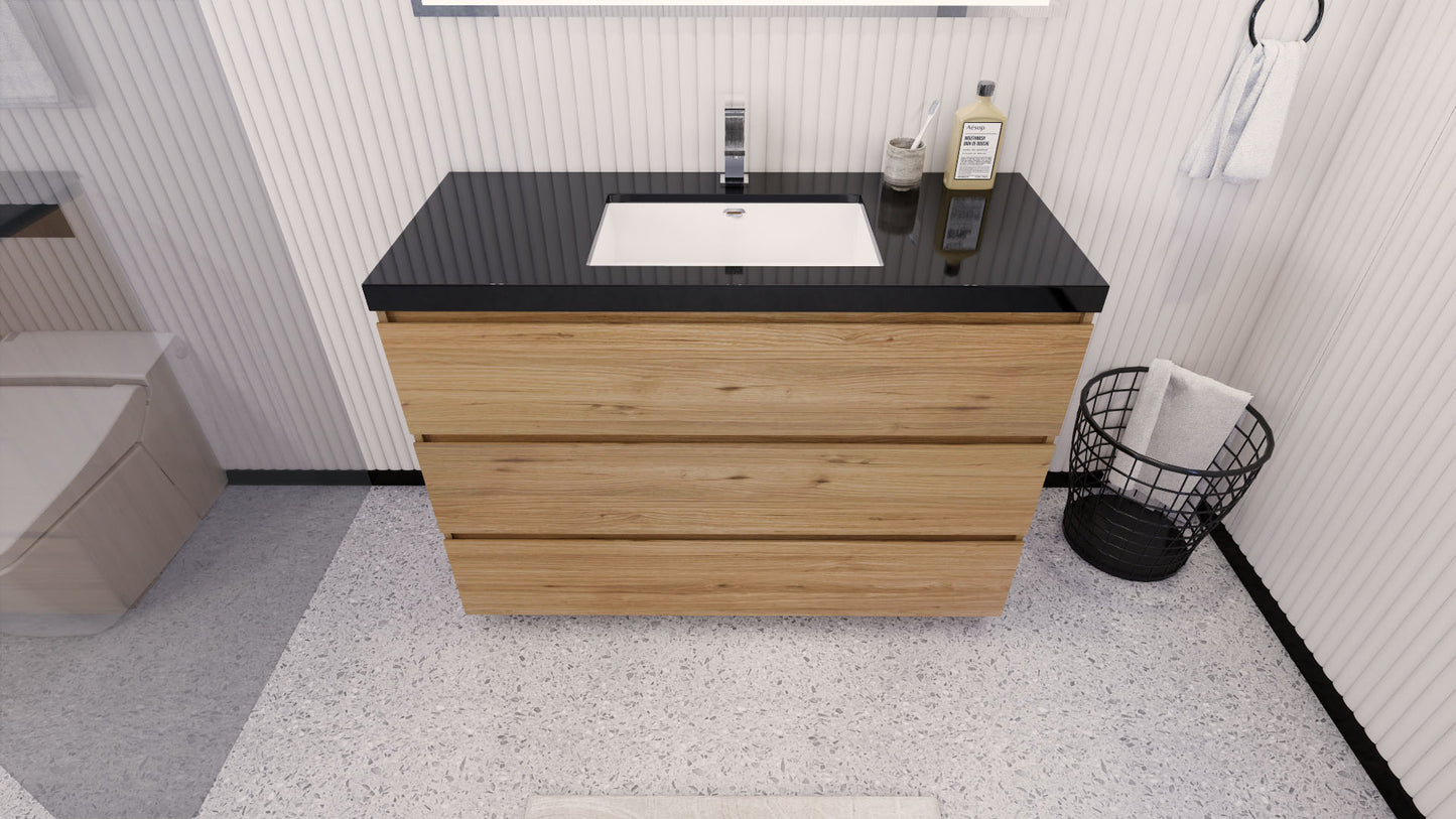 Stanley 48" Freestanding Bathroom Vanity with Reinforced Acrylic Integrated Sink Top