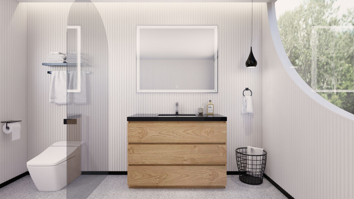 Stanley 48" Freestanding Bathroom Vanity with Reinforced Acrylic Integrated Sink Top