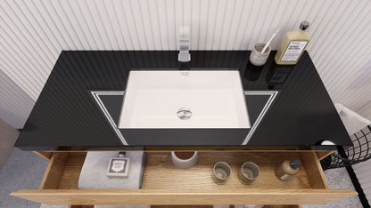 Stanley 48" Freestanding Bathroom Vanity with Reinforced Acrylic Integrated Sink Top