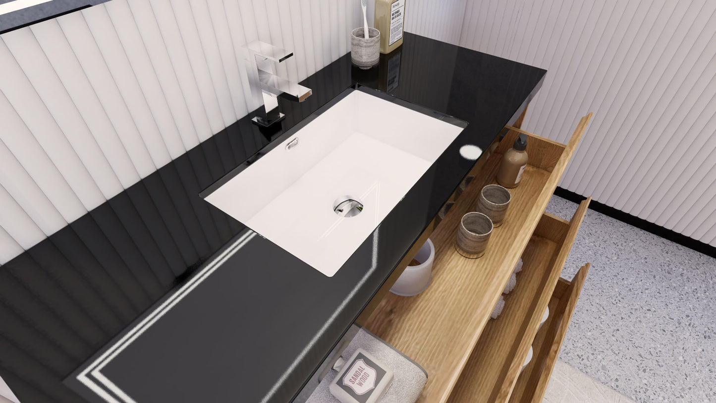 Stanley 48" Freestanding Bathroom Vanity with Reinforced Acrylic Integrated Sink Top