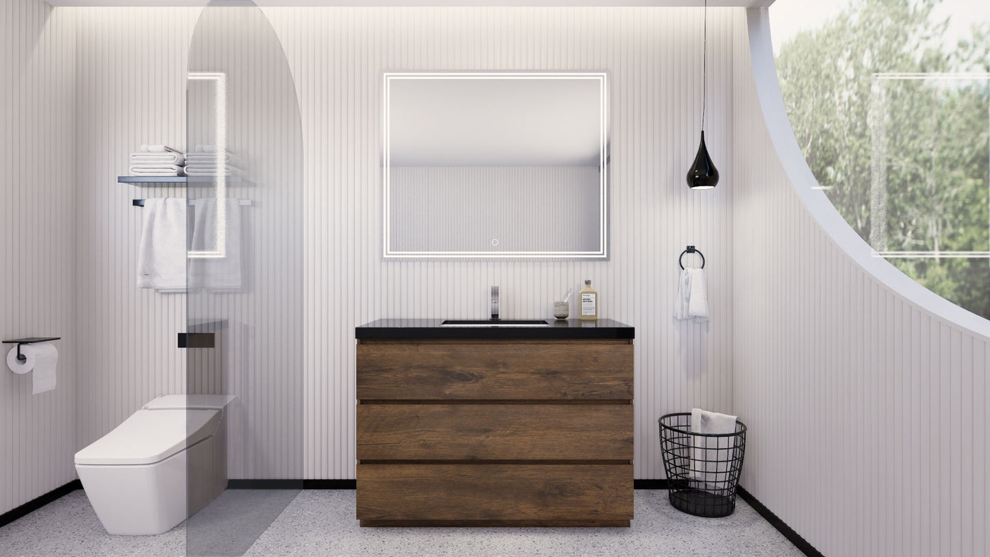 Stanley 48" Freestanding Bathroom Vanity with Reinforced Acrylic Integrated Sink Top