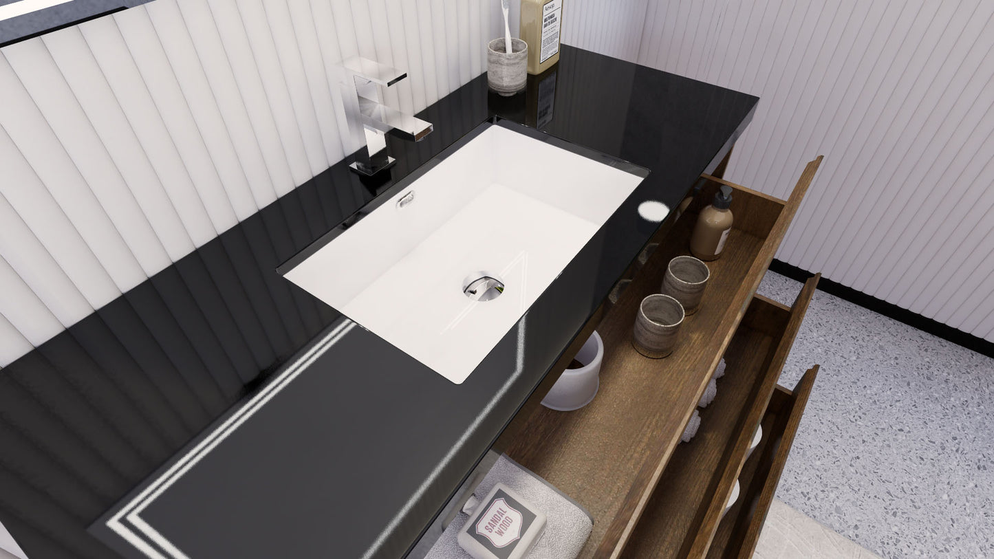 Stanley 48" Freestanding Bathroom Vanity with Reinforced Acrylic Integrated Sink Top