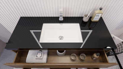 Stanley 48" Freestanding Bathroom Vanity with Reinforced Acrylic Integrated Sink Top