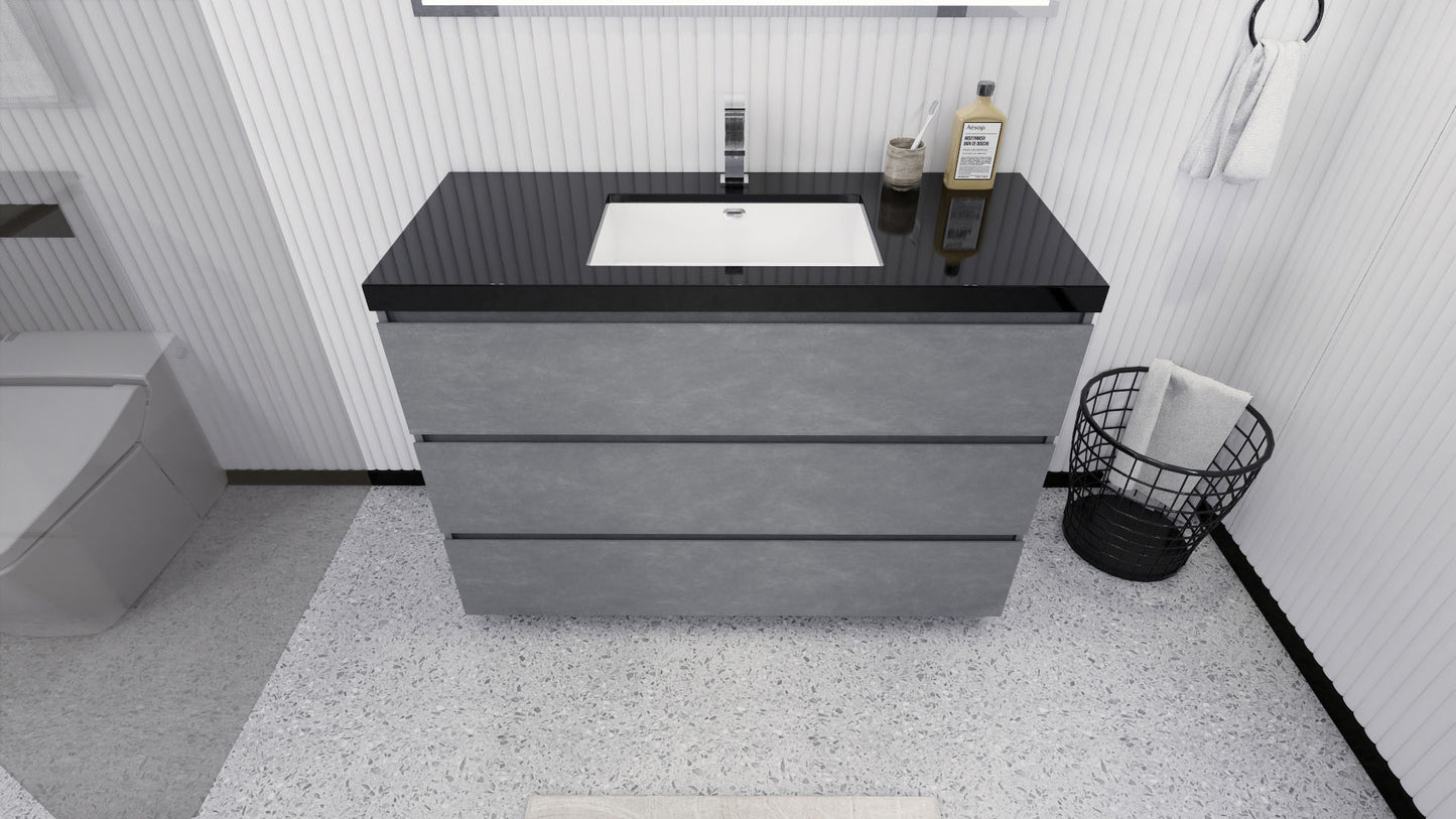 Stanley 48" Freestanding Bathroom Vanity with Reinforced Acrylic Integrated Sink Top